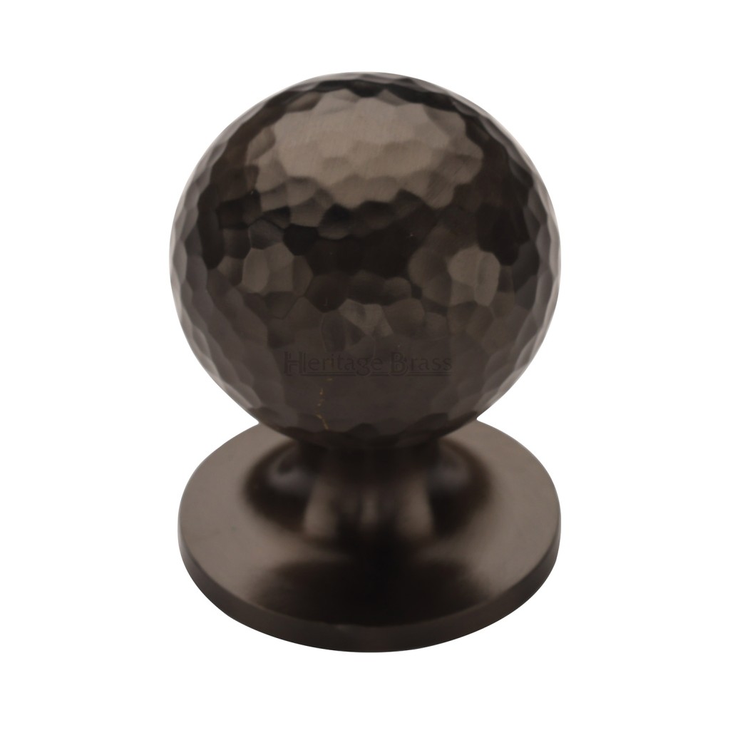 M Marcus Heritage Brass Cabinet Knob Ball Hammered Design 38mm